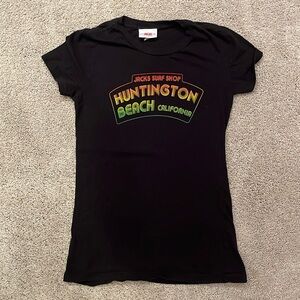 Colorful Rainbow Jack’s Surf Shop Huntington Beach California T-Shirt Top Small